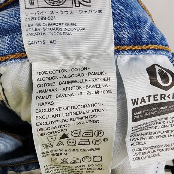 Levi's Women's Wedgie Straight Distressed Jeans in Authentically Yours Size 26 - Picture 4 of 7